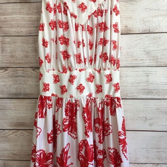 VINTAGE MARY MARTIN FLORIDA MAXI‎ DRESS IN BUTTERFLY PRINT - Picture 4 of 8